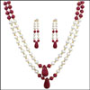 Two Red Drop Pearl Set -  RG-PS4685 - Click here to View more details about this Product